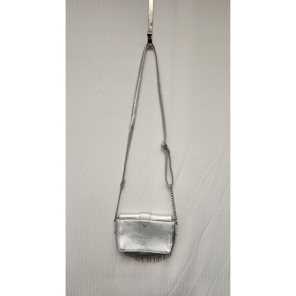 Justice Girls Silver Studded Crossbody Purse Bag With Adjustable Chain Strap - Picture 2 of 8